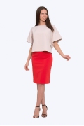 Красная юбка на кокетке Emka 686/agota