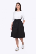 Чёрная хлопковая юбка Emka Fashion 691/blossom