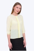 Светло-жёлтая полупрозрачная блузка Emka b 2170/maiza