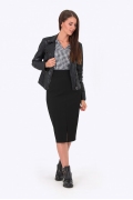 Роскошная чёрная юбка Emka Fashion 616-bendi
