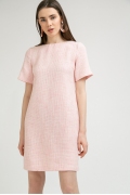 Розовое платье из ткани Шанель Emka PL800/pontevedra