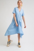 Платье голубого цвета А-силуэта Emka PL955/morris