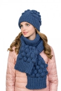 Комплект шапка + шарф объемной вязки Landre Мелани