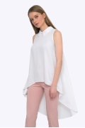 Лёгкая летняя блуза с асимметричным низом Emka B2246/anet