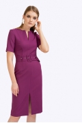 Фиолетовое платье с поясом Emka PL925/ivona