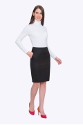 Чёрная офисная юбка Emka 212/lenora (осень 2018)