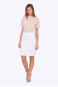 Белая хлопковая юбка Emka Fashion 686/alveta