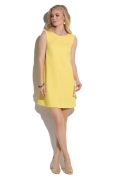 Жёлтое джинсовое платье-трапеция Donna Saggia DSP-48-47