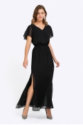 Чёрное платье в пол Emka PL785/sello