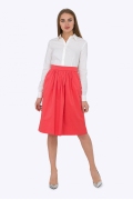 Расклешенная юбка кораллового цвета Emka-Fashion 680/lisel