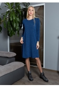 Синее трикотажное платье TopDesign B9 024
