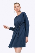 Синее платье в черную полоску Emka PL888/stasya