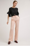 Широкие брюки персикового цвета Emka D139/tonya