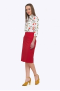 Красная юбка Emka S605/aglaya (коллекция 2018 года)