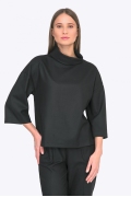 Чёрная женская блузка Emka B2268/spunky