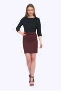 Офисная юбка бордового цвета Emka S202-50/refi