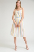 Летняя юбка в цветную полоску Emka S825/yankee