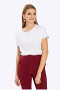 Женская блузка-бочонок белого цвета Emka B2378/araika