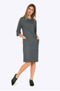 Женское приталенное платье с карманами Emka PL708/rovena