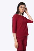 Блузка насыщенного бордового цвета Emka B2204/matilda