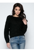 Женский свитер чёрного цвета Fobya F502