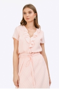 Блузка бледно-розового цвета из легкой ткани Emka B2413/florentina