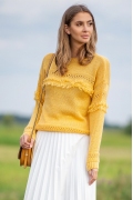 Лёгкий свитер жёлтого цвета Fobya F745