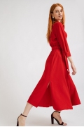 Платье-миди красного цвета Emka PL864/vivid