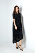Чёрное асимметричное платье 2 в 1 TopDesign A20 097