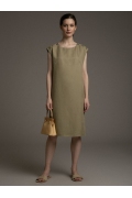 Платье прямого силуэта цвета хаки Emka PL1037/robin