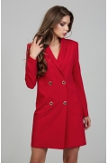 Красное двубортное мини-платье Donna Saggia DSP-305-56
