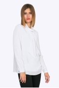 Белая блузка с воротником-шалью Emka B2276/agnis