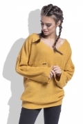 Женский свитер медового цвета Fobya F439