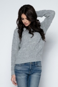 Женский свитер серого цвета Fobya F502