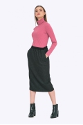 Шерстяная юбка прямого кроя на резинке Emka S713/otrada