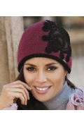 Женская шапочка брусничного цвета Kamea Sofia