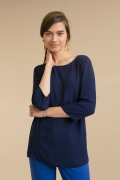 Темно-синяя блузка свободного кроя Emka B2534/beni
