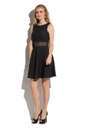 Чёрное платье с кружевной ставкой Donna Saggia DSP-274-6