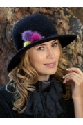 Женская шерстяная шляпа с помпонами Willi Riviola