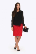 Красная жаккардовая юбка Emka Fashion 663-astrid