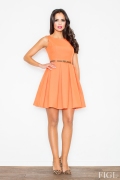 Летнее платье оранжевого цвета Figl M083