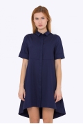 Платье-рубашка с асимметричным низом Emka PL-592/sugar