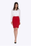 Классическая юбка-карандаш красного цвета Emka S747/amour