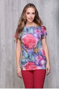 Женская футболка с акварельными цветами Issi 171116