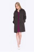 Женское пальто свободного кроя Emka R-018/brownie