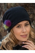Женская шапка с цветными помпонами Willi Rivia