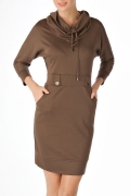 Серо-коричневое платье | П130-1306