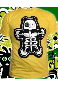 Желтая мужская футболка Skeleton