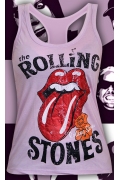 Розовая женская майка "Rolling Stones"