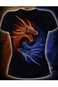 Женская клубная футболка Драконы Инь и Янь